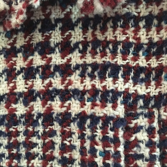 JACK BY BB DAKOTA Plaid Ruffled Cropped Wool Blend Jacket Size XS - Picture 8 of 14